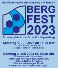 Plakat BERGFEST 2023
